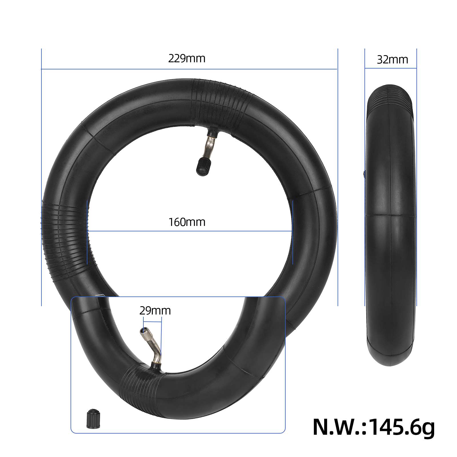 Tube - ULIP 10x2/2.125/2.5 45° Out [112}