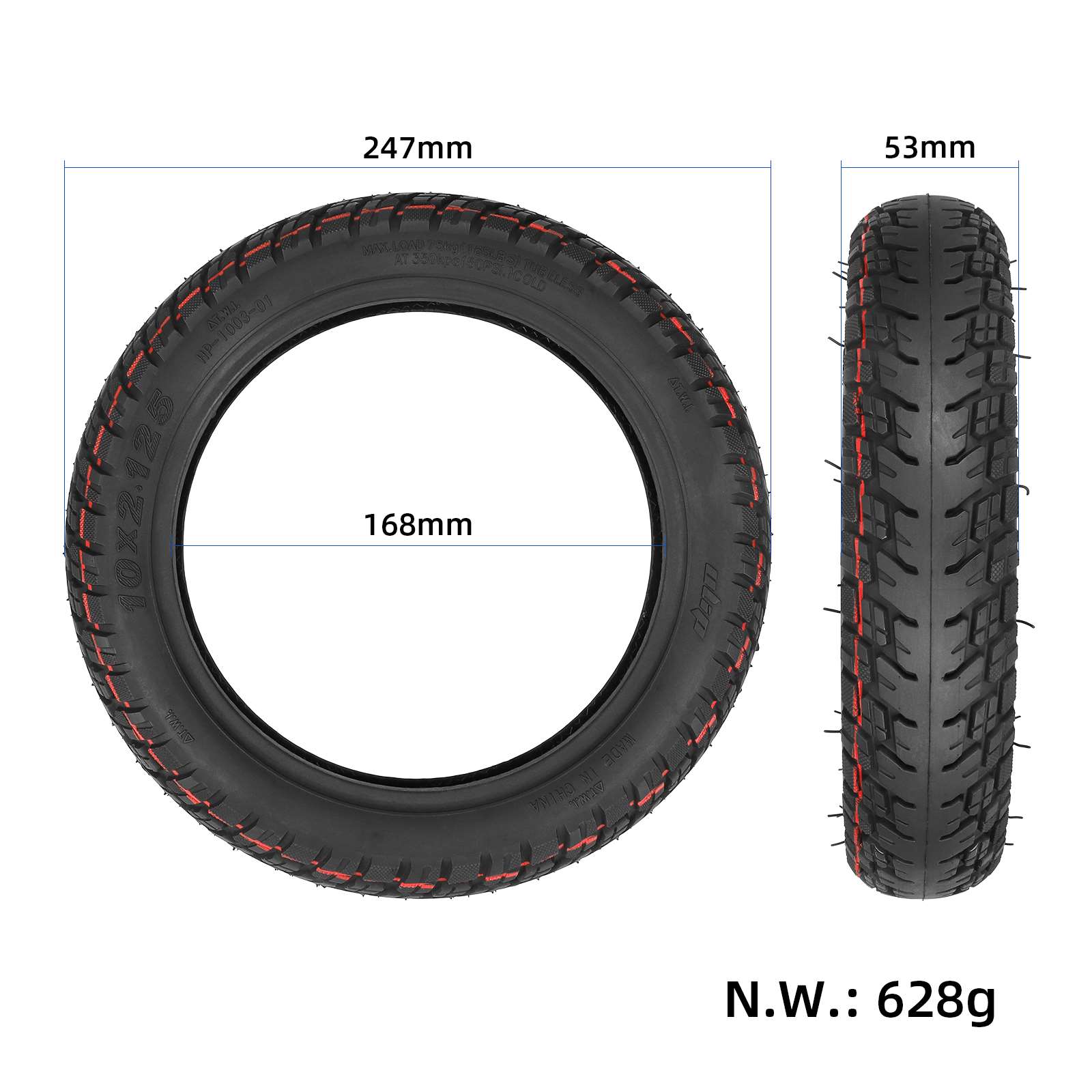 Tire - 54/80-6.5, 10x2.125, Ø250x54mm ULIP [472]